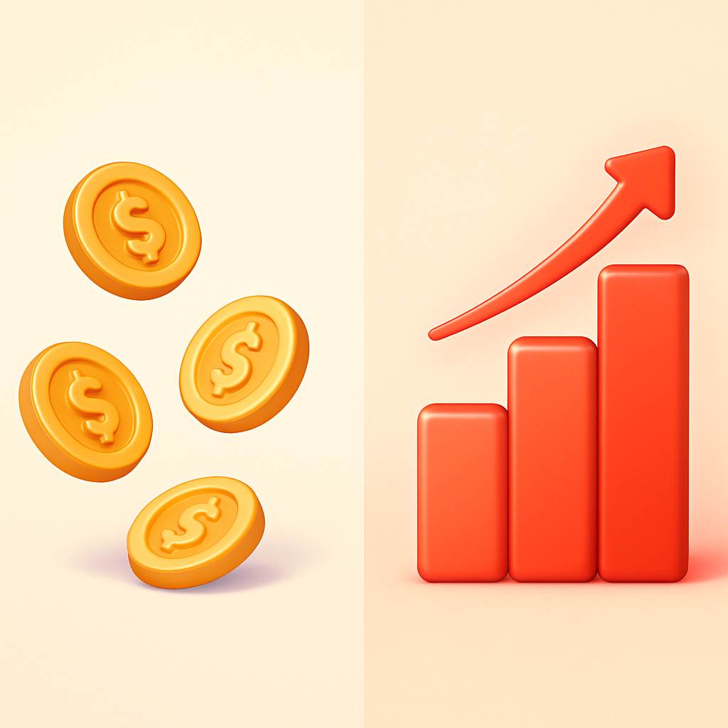 Recurring membership revenue versus one-time income comparison
