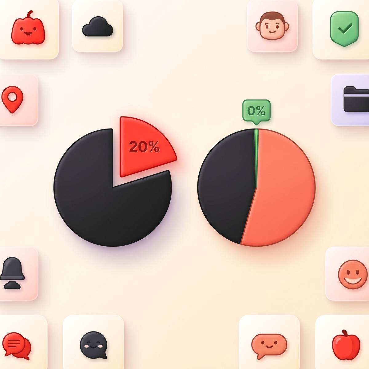 Side-by-side comparison of platform fee splits showing different revenue percentages