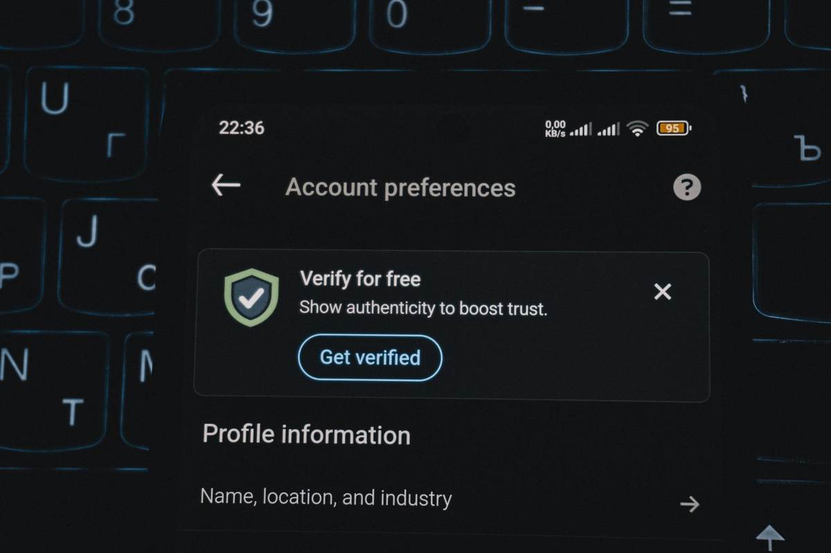 Creator setting up a smartphone app to connect Telegram account with a digital marketplace