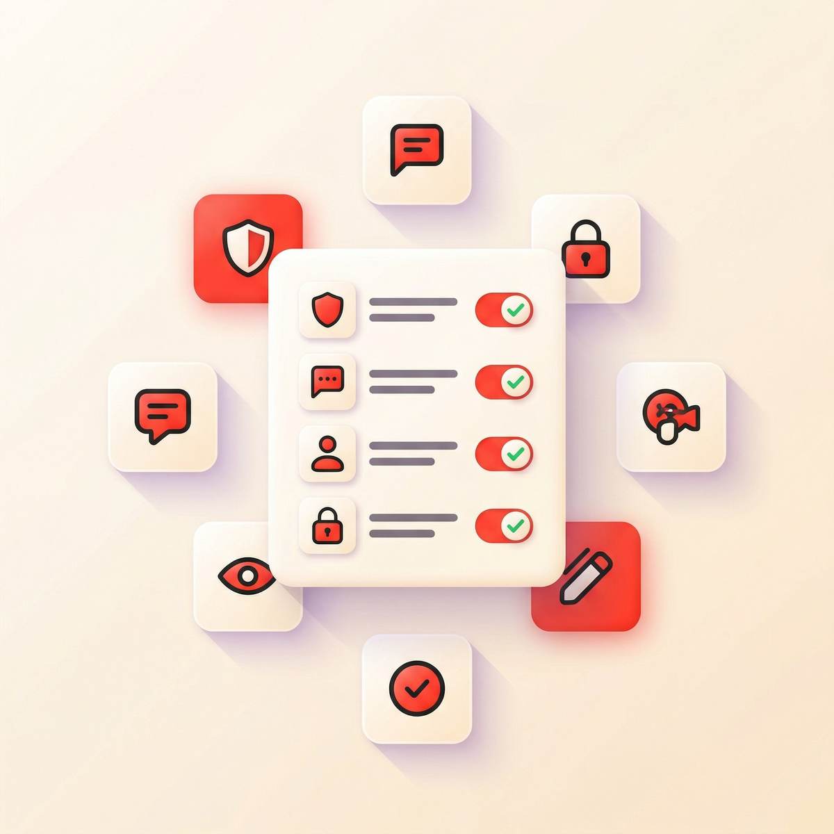 Checklist of bot admin permissions being enabled one by one