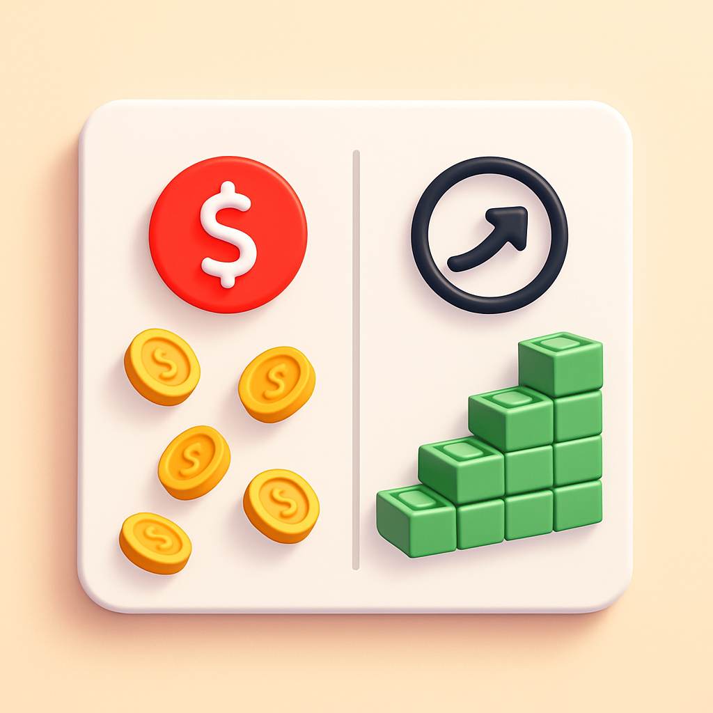 MRR pricing strategy comparison showing recurring revenue versus one-time payments