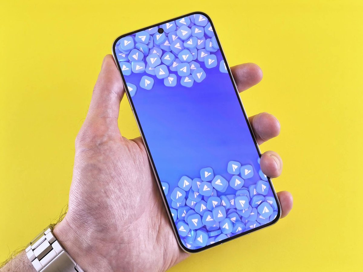 Smartphone showing Telegram app with paid channel setup interface