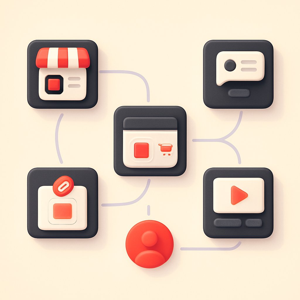 Digital products platform comparison showing five selling channels side by side