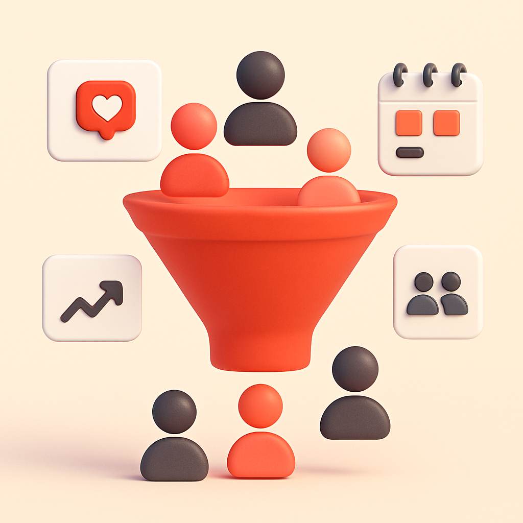 Membership retention funnel showing engagement and community elements