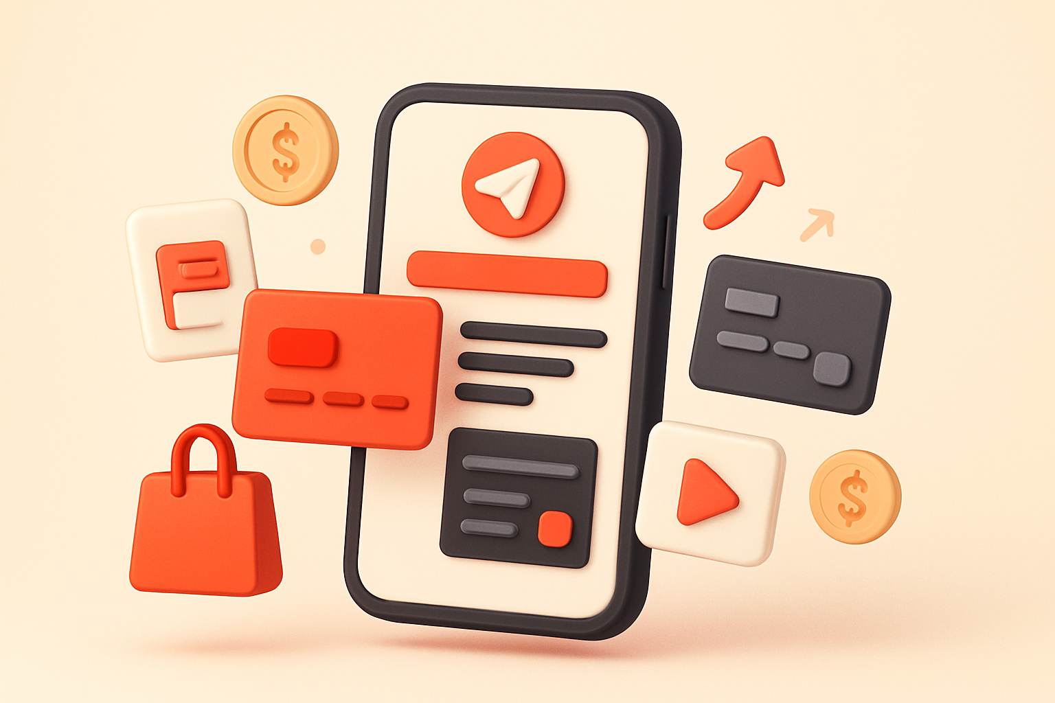 Sell on Telegram cover showing smartphone with payment and digital product icons