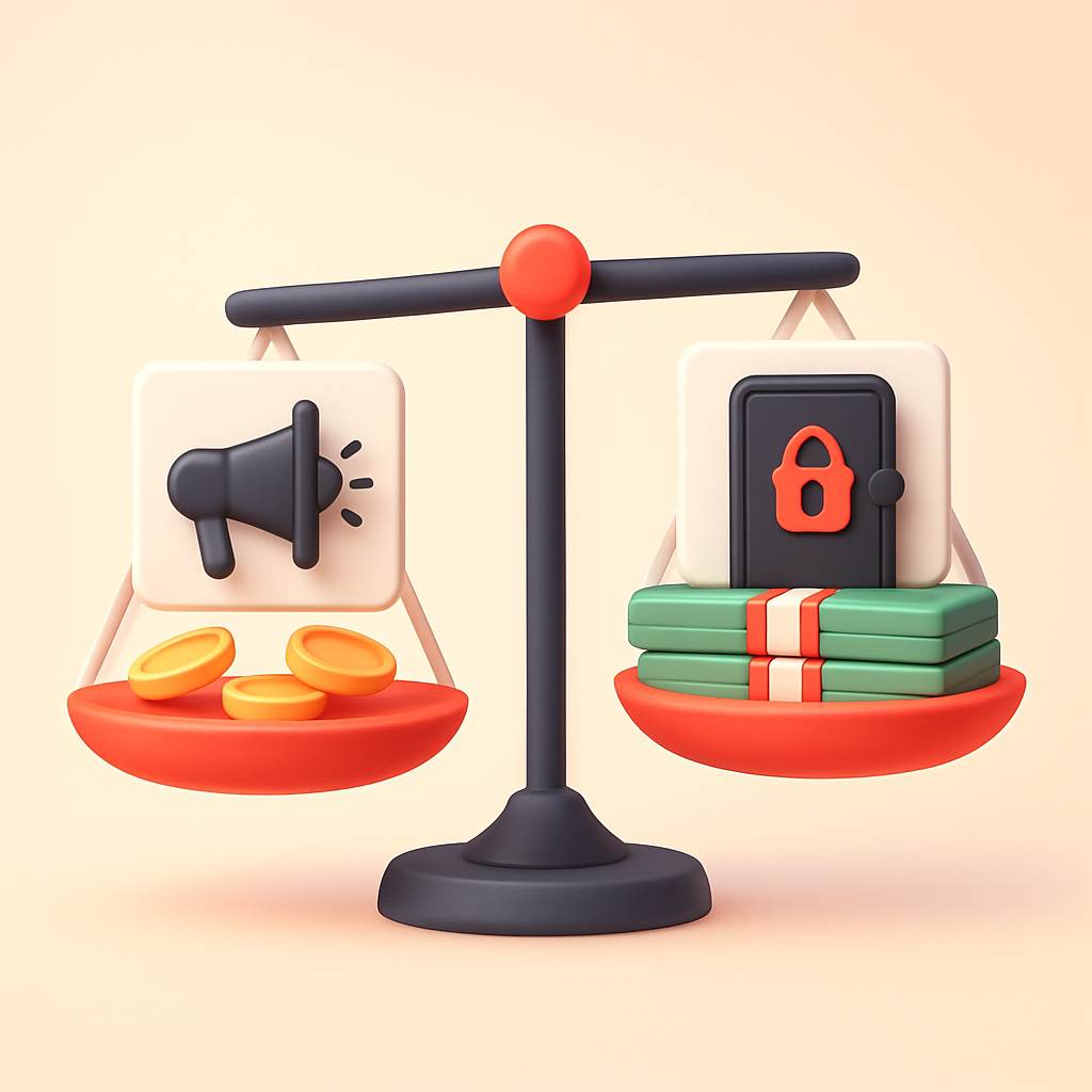 Comparison of ad revenue versus paid access revenue for creators