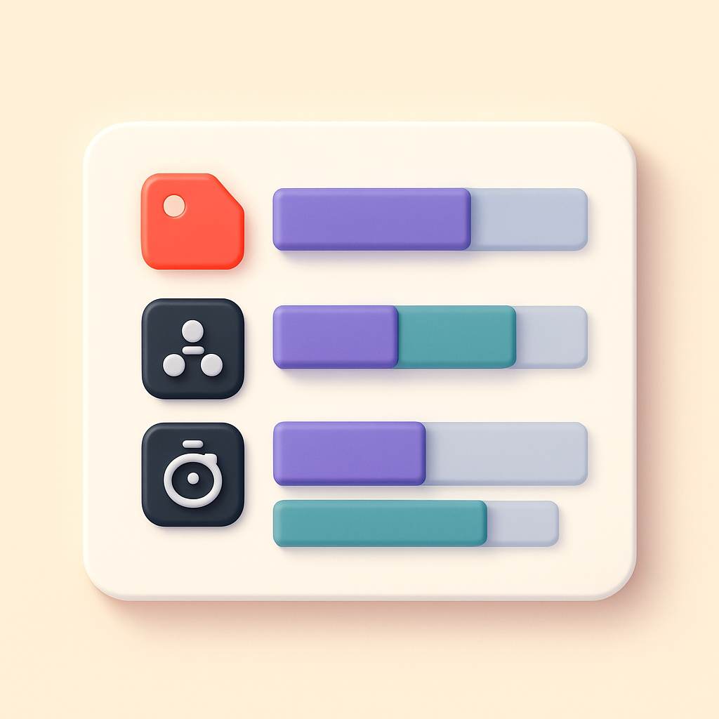 Telegram niche scoring framework with colored rating bars