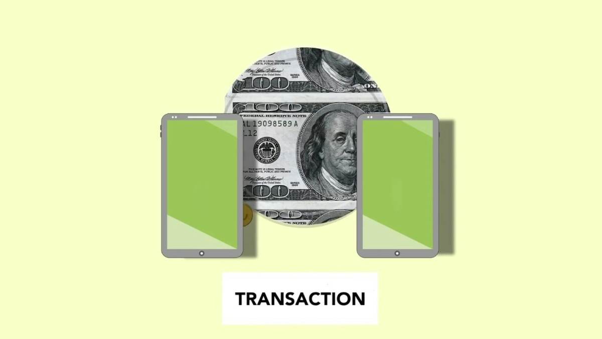 A digital payment and money transfer illustration