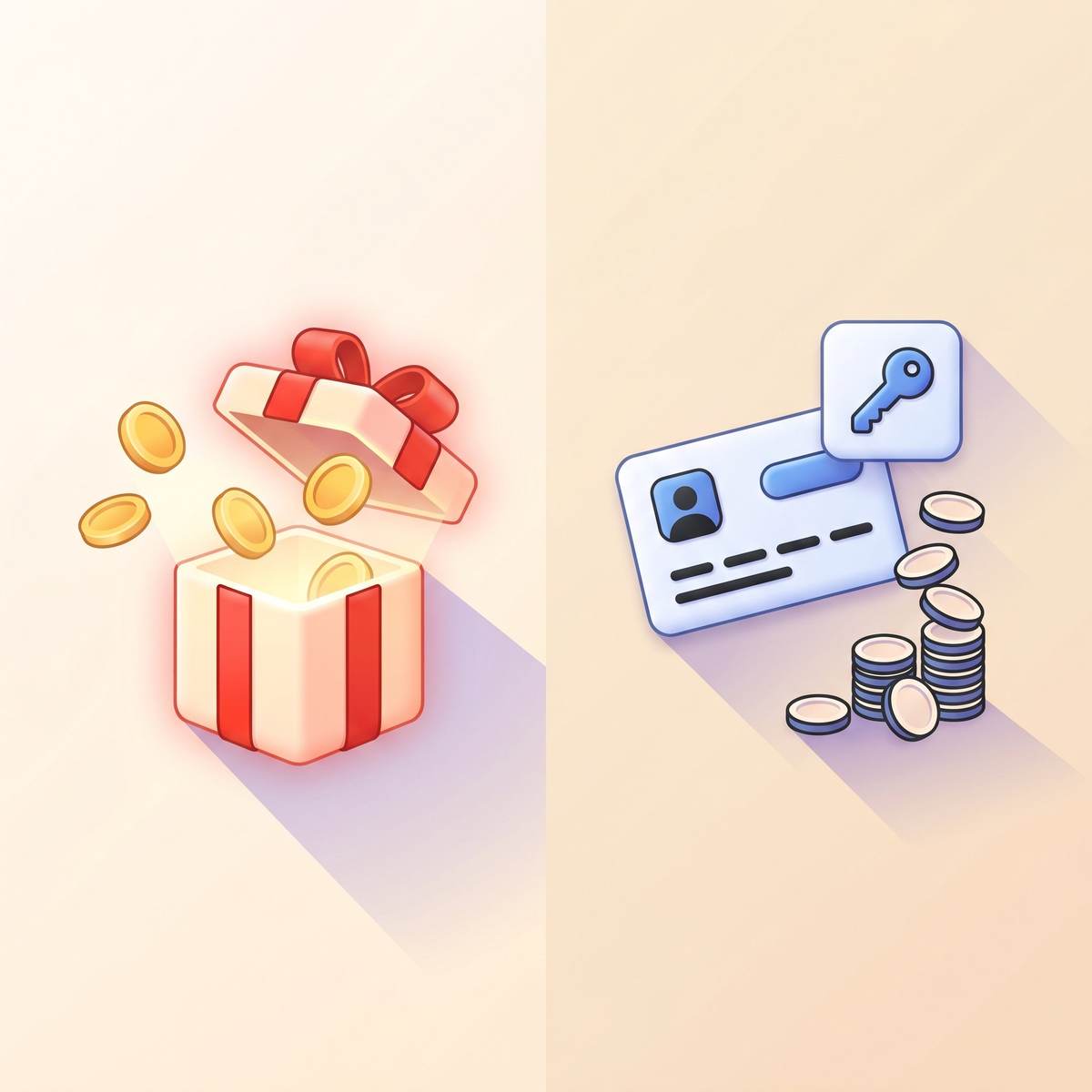 Split illustration comparing Telegram gift earnings versus paid channel access revenue streams