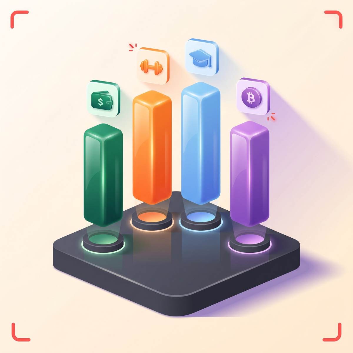 Revenue comparison across finance, fitness, education, and crypto paid Telegram channel niches