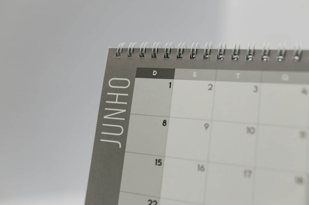 Digital calendar showing organized recurring content schedule