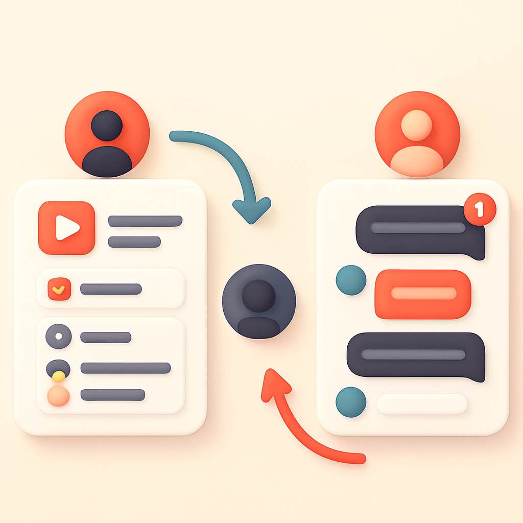 Skool vs Telegram community comparison illustration showing two approaches to paid communities