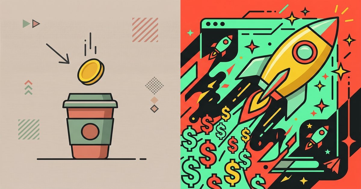 Buy Me a Coffee alternative — Paprika recurring revenue vs one-time tips