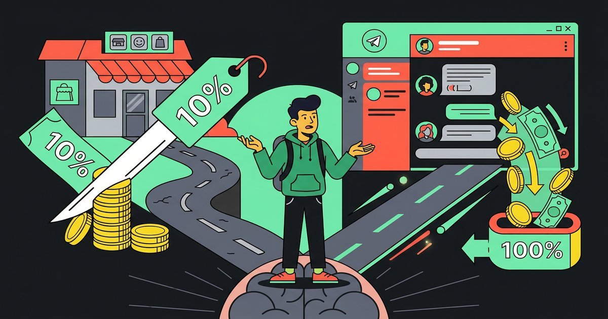 Paprika vs Gumroad comparison — zero commission Telegram-native access vs 10% cut on every sale