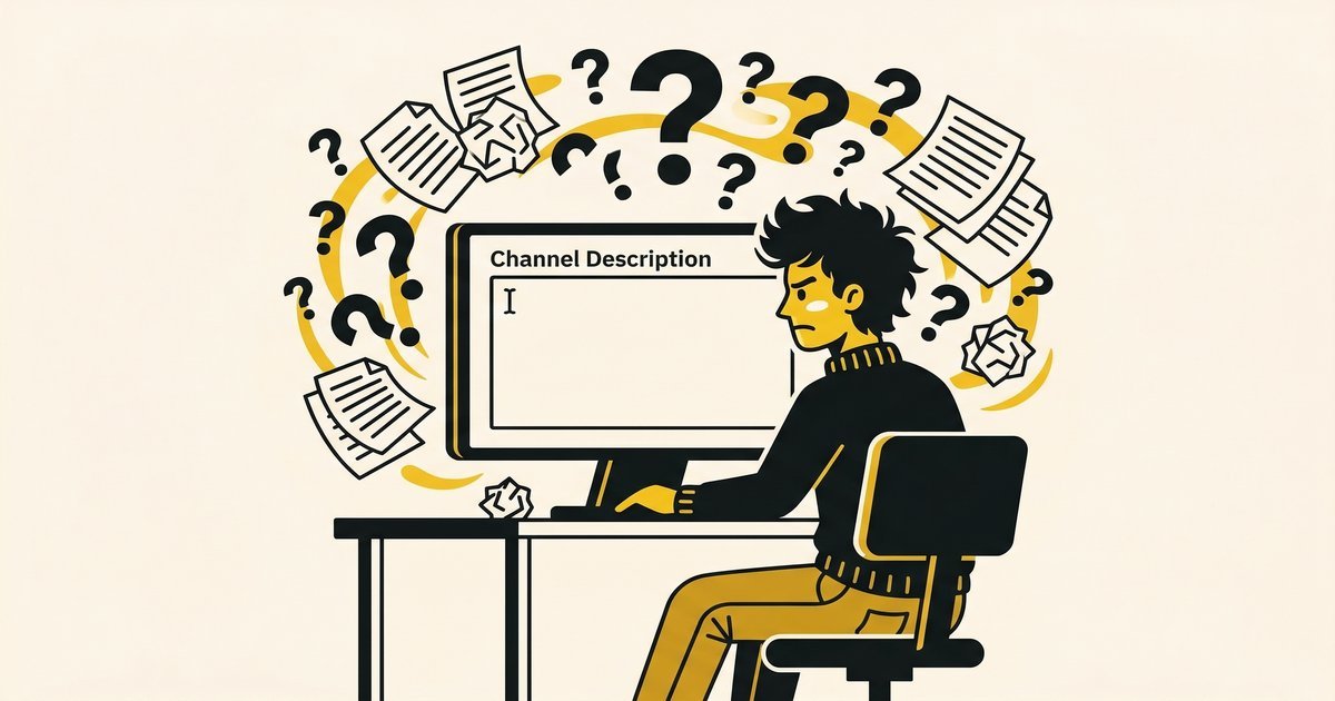 Creator struggling to write a Telegram channel description that converts