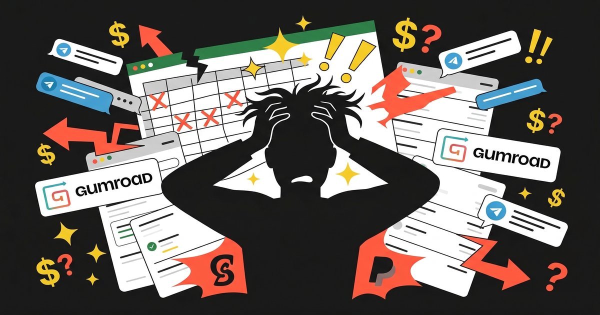 Creator overwhelmed by manual content delivery — DMs, Gumroad links, payment screenshots